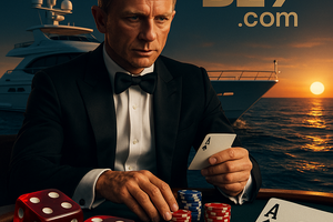 Fichas de poker e cartas em uma mesa